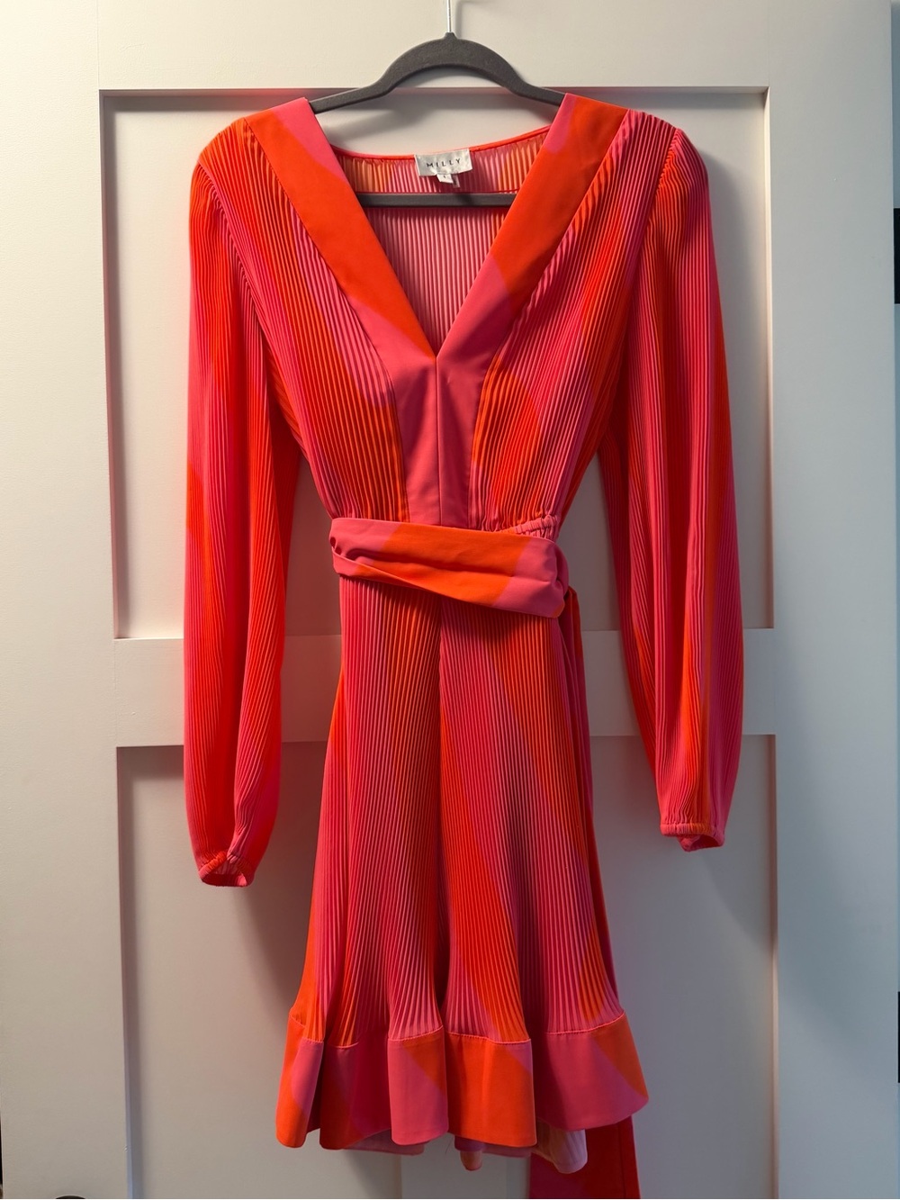 Milly Liv Pleated Belted Minidress
